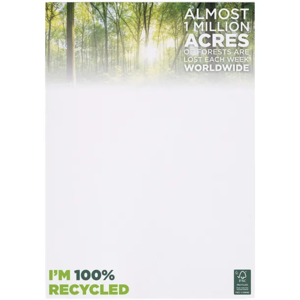 Desk-Mate® A4 recycled notepad - Unbranded White