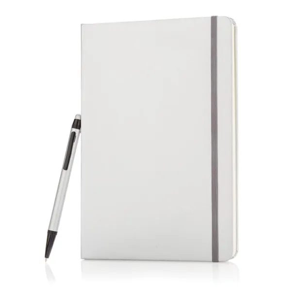  Standard hardcover A5 notebook with stylus pen Silver