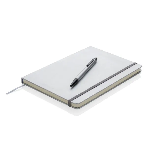  Standard hardcover A5 notebook with stylus pen Silver