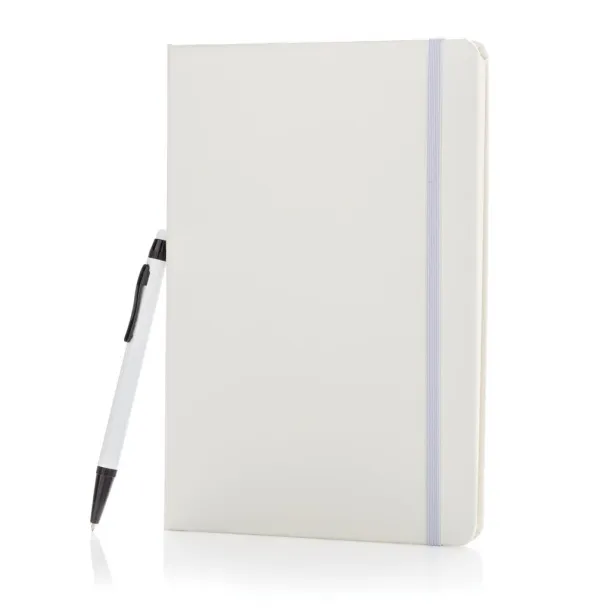  Standard hardcover A5 notebook with stylus pen White