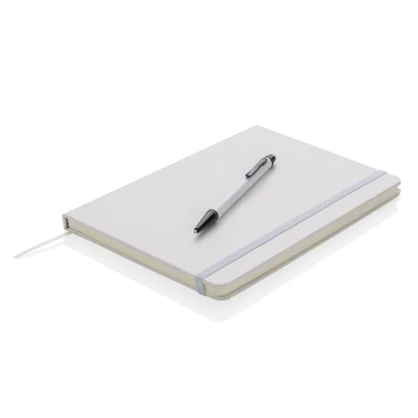  Standard hardcover A5 notebook with stylus pen White