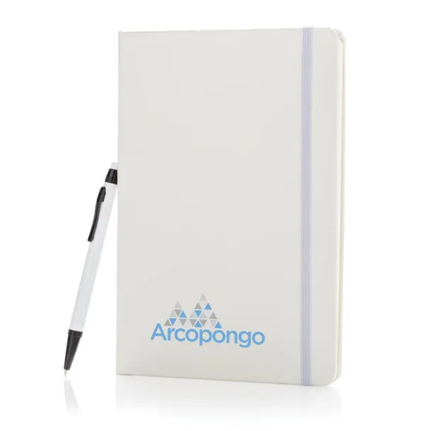  Standard hardcover A5 notebook with stylus pen White
