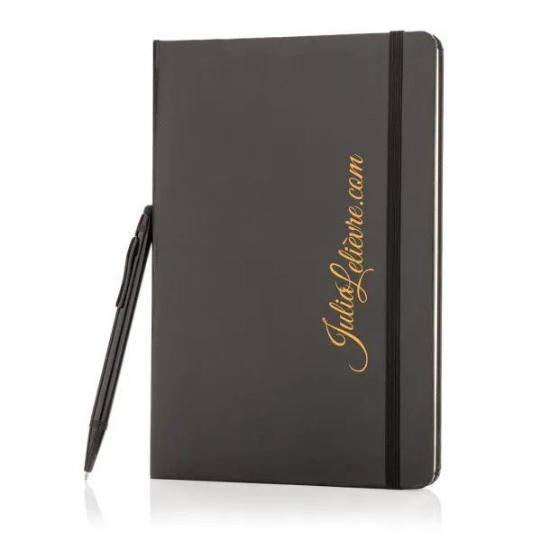  Standard hardcover A5 notebook with stylus pen Black