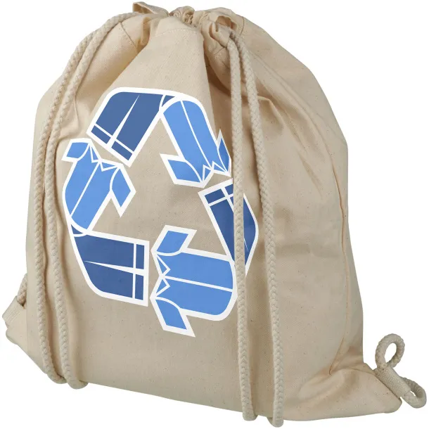 Pheebs 210 g/m² recycled drawstring backpack Natural