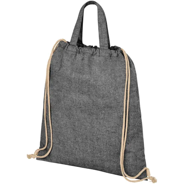 Pheebs 210 g/m² reciklirana torba s vezicama - Unbranded Heather black