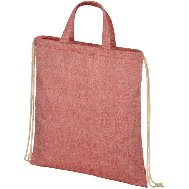 Pheebs 210 g/m² reciklirana torba s vezicama - Unbranded Heather red