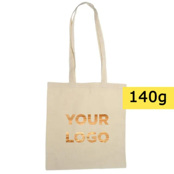  Cotton shopping bag, 140 g/m2 beige