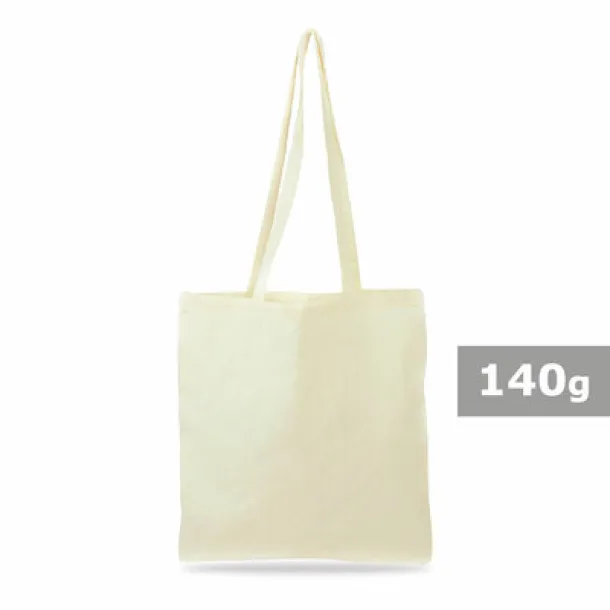  Cotton shopping bag, 140 g/m2 beige