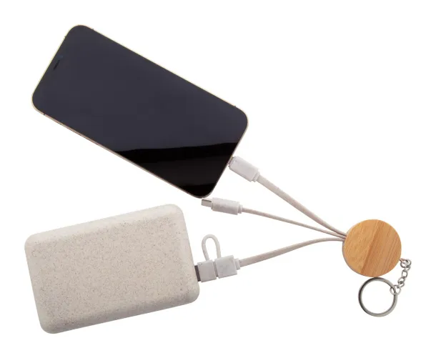 Mugory keyring USB charger cable Natural