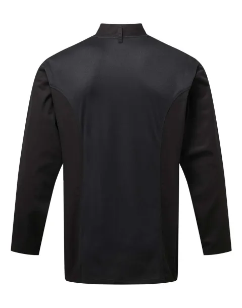  CHEF'S LONG SLEEVE COOLCHECKER® JACKET WITH MESH BACK PANEL - Premier Black