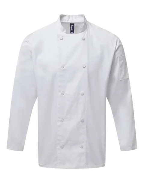  CHEF'S LONG SLEEVE COOLCHECKER® JACKET WITH MESH BACK PANEL - Premier White