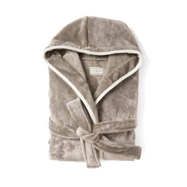  VINGA Louis luxury plush RPET robe - Vinga Grey 