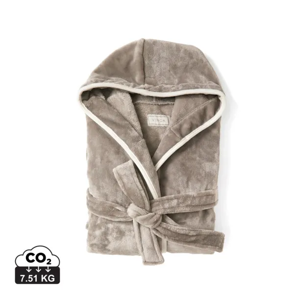  VINGA Louis luxury plush RPET robe - Vinga Grey 