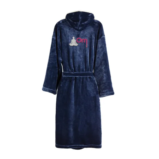  VINGA Louis luxury plush RPET robe - Vinga navy