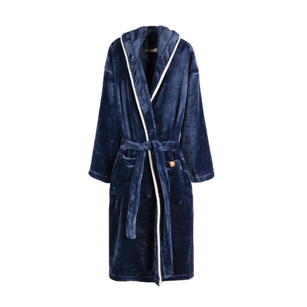 VINGA Louis luxury plush RPET robe - Vinga navy