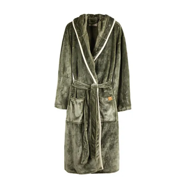  VINGA Louis luxury plush RPET robe - Vinga Green 