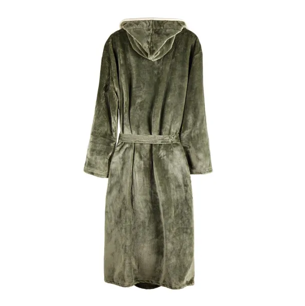  VINGA Louis luxury plush RPET robe - Vinga Green 