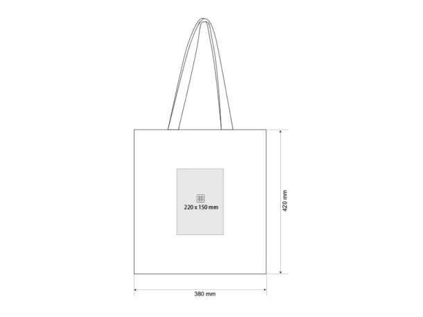 DOVE cotton shopping bag, 130 g/m2 - BRUNO Black