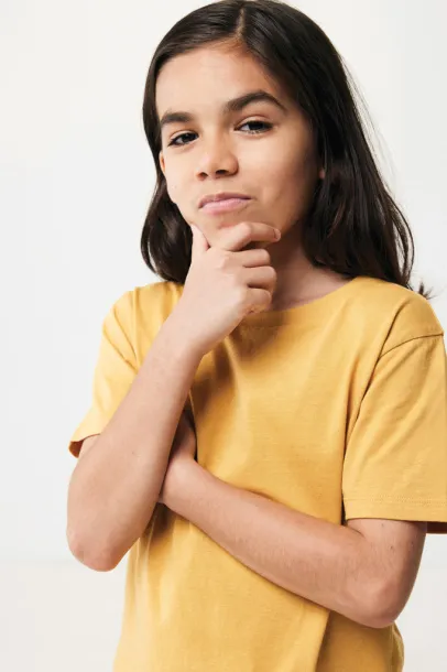  Iqoniq Koli kids lightweight recycled cotton t-shirt - iqoniq Oker žuta