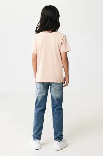  Iqoniq Koli kids lightweight recycled cotton t-shirt - iqoniq peach nectar 