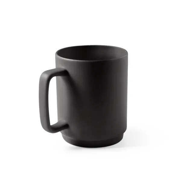 MIGHTY Ceramic mug with cylindrical body 330 mL Black