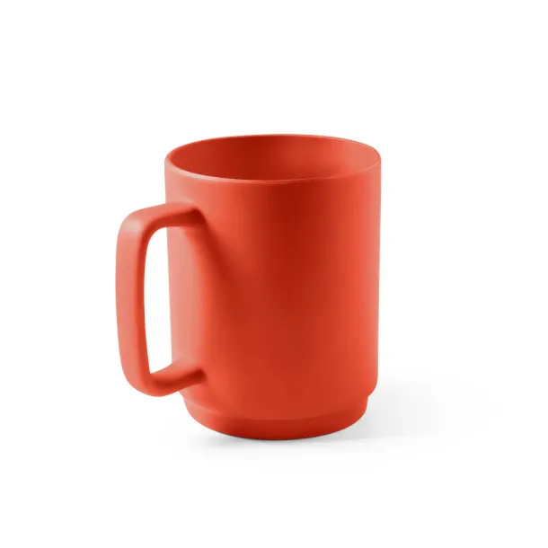 MIGHTY Ceramic mug with cylindrical body 330 mL Red