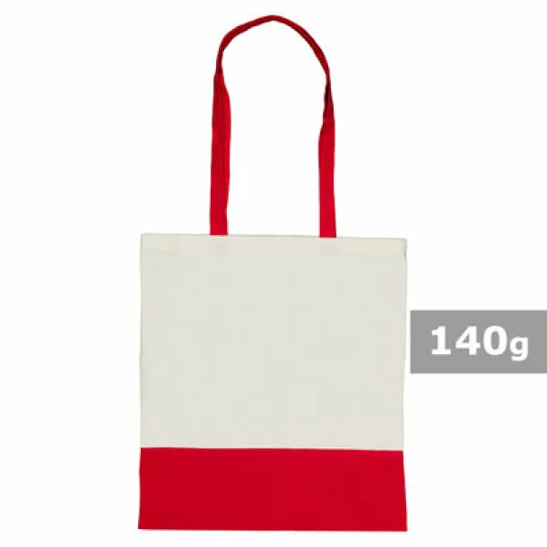  Cotton shopping bag, 140 g/m2 Crvena