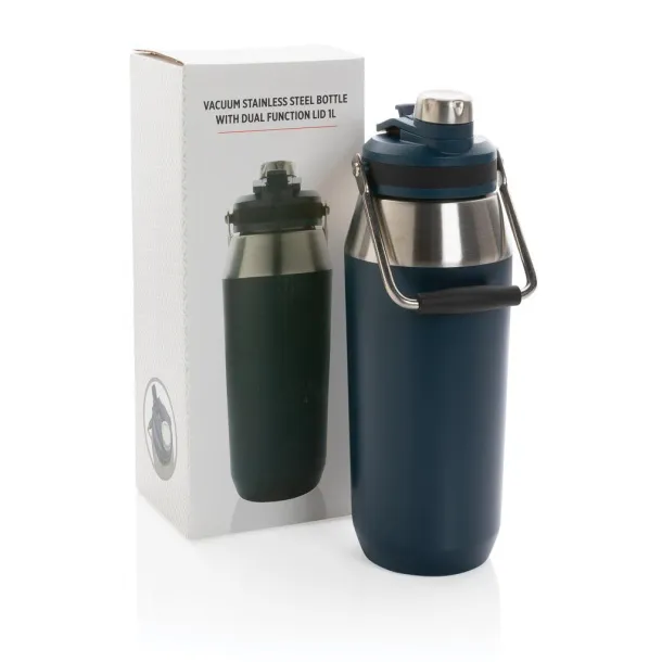  Vacuum stainless steel dual function lid bottle 1L - XD Collection Navy 