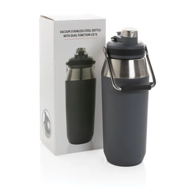  Vacuum stainless steel dual function lid bottle 1L - XD Collection Anthracite