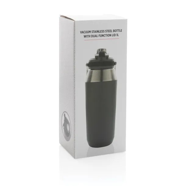  Vacuum stainless steel dual function lid bottle 1L - XD Collection Anthracite