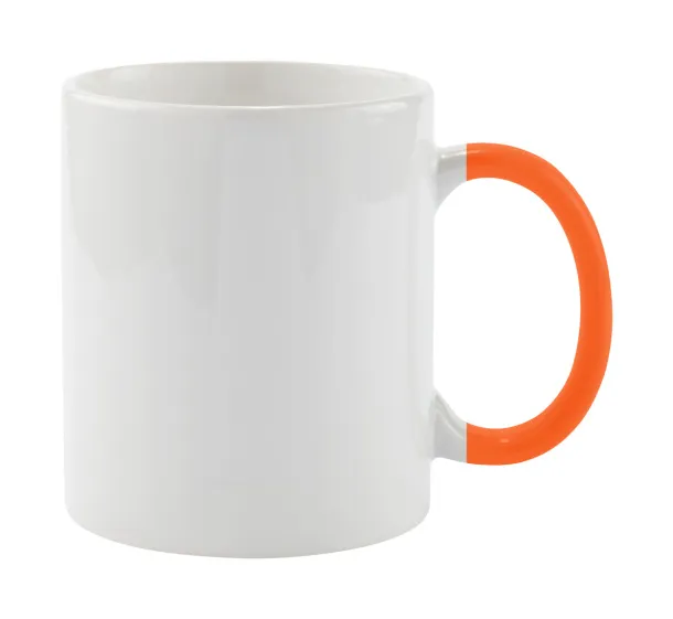 Plesik mug White Orange