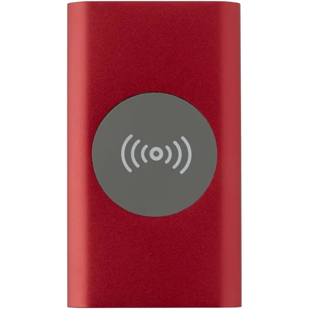 Juice 4000 mAh Type-C recycled aluminium wireless power bank - Unbranded Red