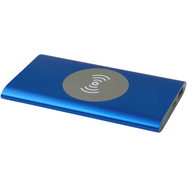 Juice 4000 mAh Type-C recycled aluminium wireless power bank - Unbranded Royal blue