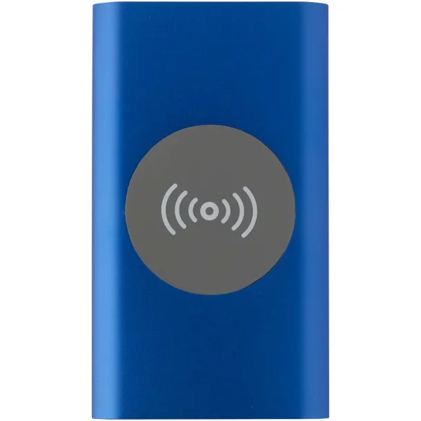 Juice 4000 mAh Type-C recycled aluminium wireless power bank - Unbranded Royal blue