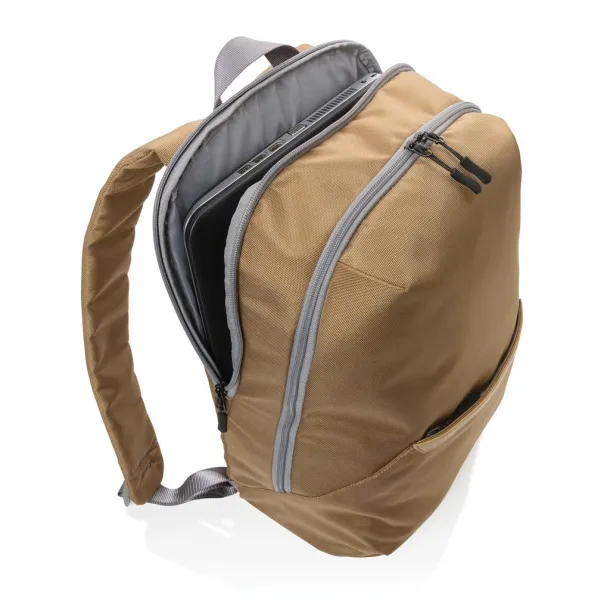  Impact AWARE™ 1200D 15.6'' modern laptop backpack - XD Xclusive Brown 18-4006 TPG