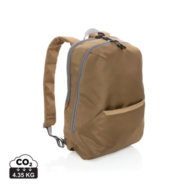  Impact AWARE™ 1200D 15.6'' modern laptop backpack - XD Xclusive Brown 18-4006 TPG