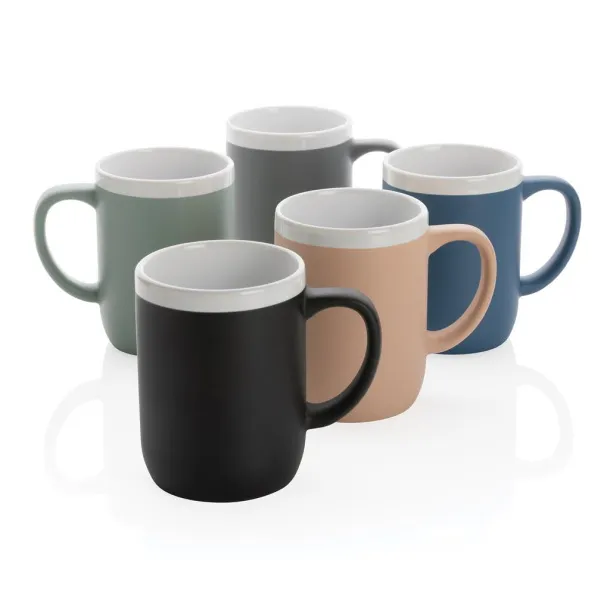  Ceramic mug with white rim - XD Collection Black White