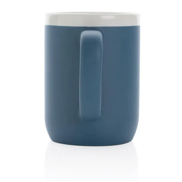  Keramička šalica s bijelim rubom, 300 ml - XD Collection Plava Bijela