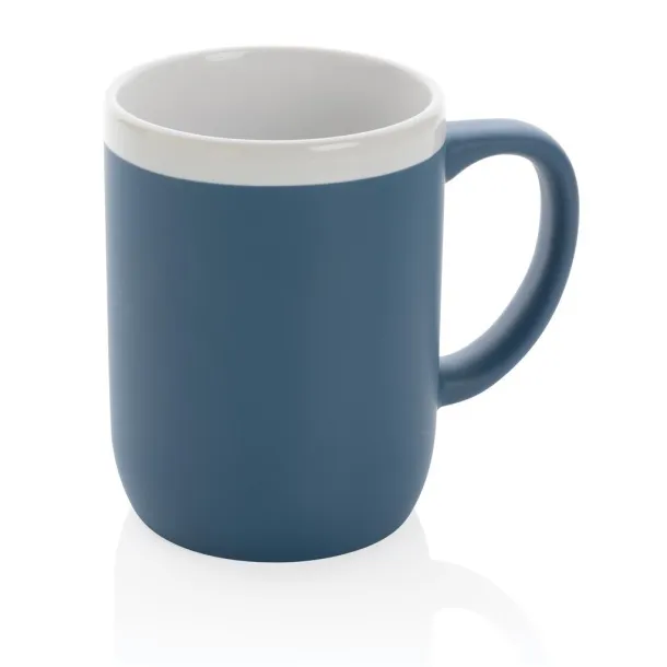  Ceramic mug with white rim - XD Collection blue White