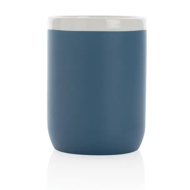  Keramička šalica s bijelim rubom, 300 ml - XD Collection Plava Bijela