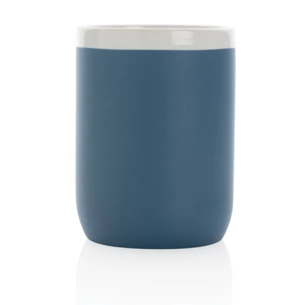  Keramička šalica s bijelim rubom, 300 ml - XD Collection Plava Bijela