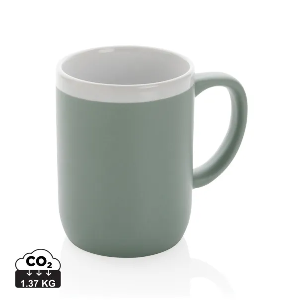  Keramička šalica s bijelim rubom, 300 ml - XD Collection 45533C Bijela