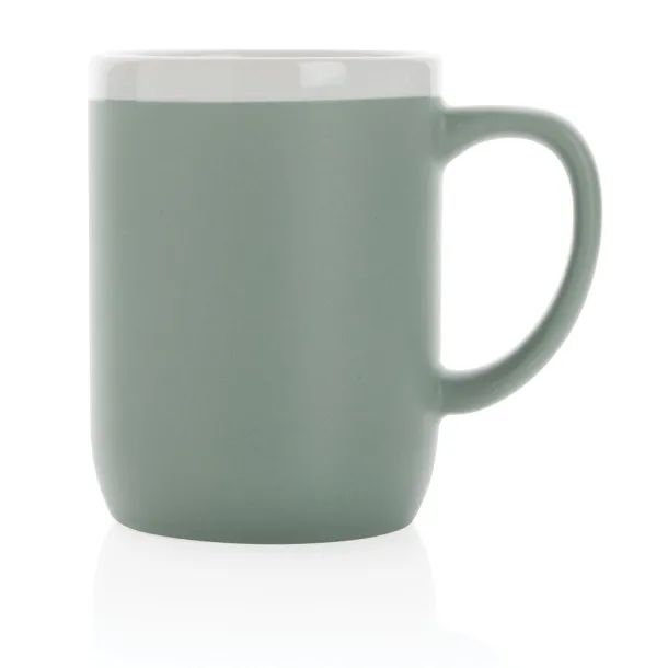 Keramička šalica s bijelim rubom, 300 ml - XD Collection 45533C Bijela
