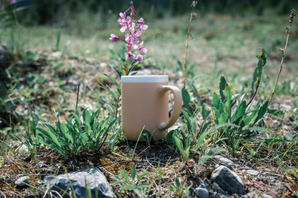  Ceramic mug with white rim - XD Collection brown White