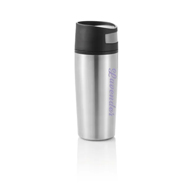  Auto šalica bez drške, 300 ml - XD Design Srebrna Crna