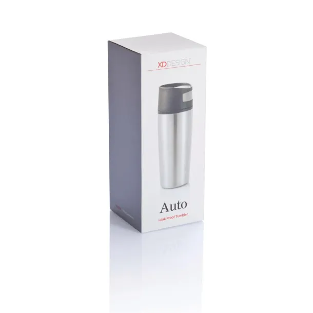  Auto šalica bez drške, 300 ml - XD Design Srebrna Crna
