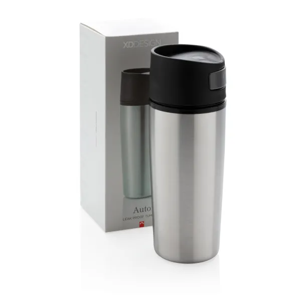  Auto šalica bez drške, 300 ml - XD Design Srebrna Crna