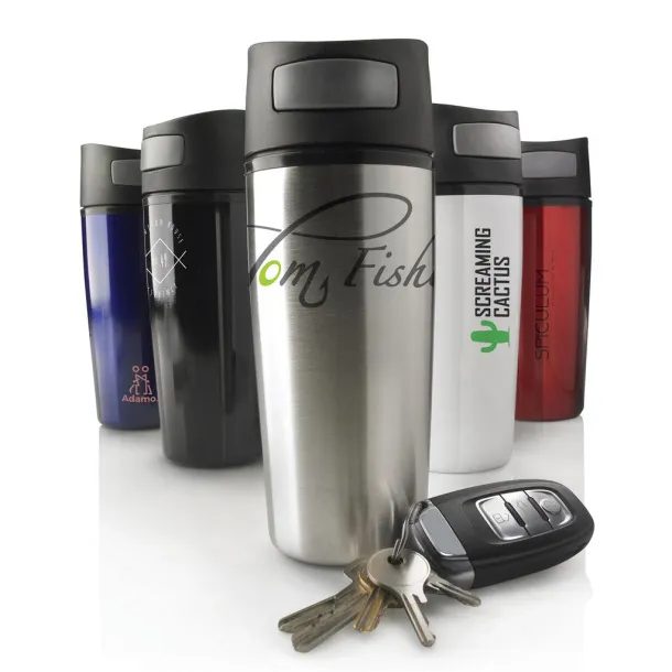  Auto šalica bez drške, 300 ml - XD Design Plava Crna