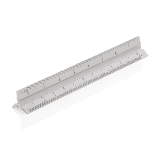  15cm. Aluminum triangular ruler - XD Collection Silver 