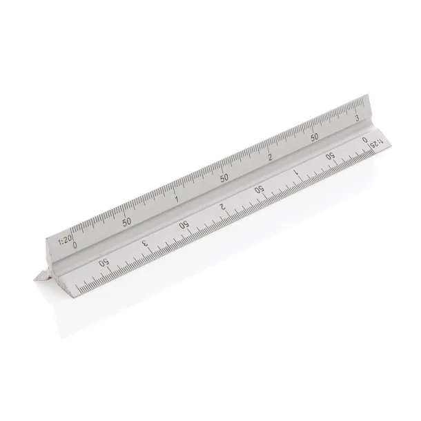  15cm. Aluminum triangular ruler - XD Collection Silver 